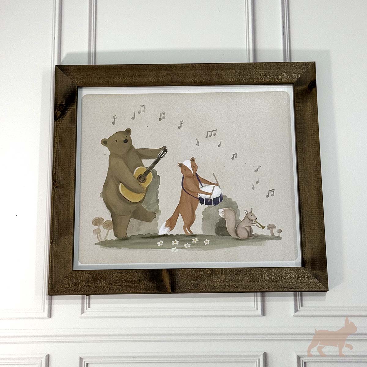 Cuadro oso, zorro y ardilla