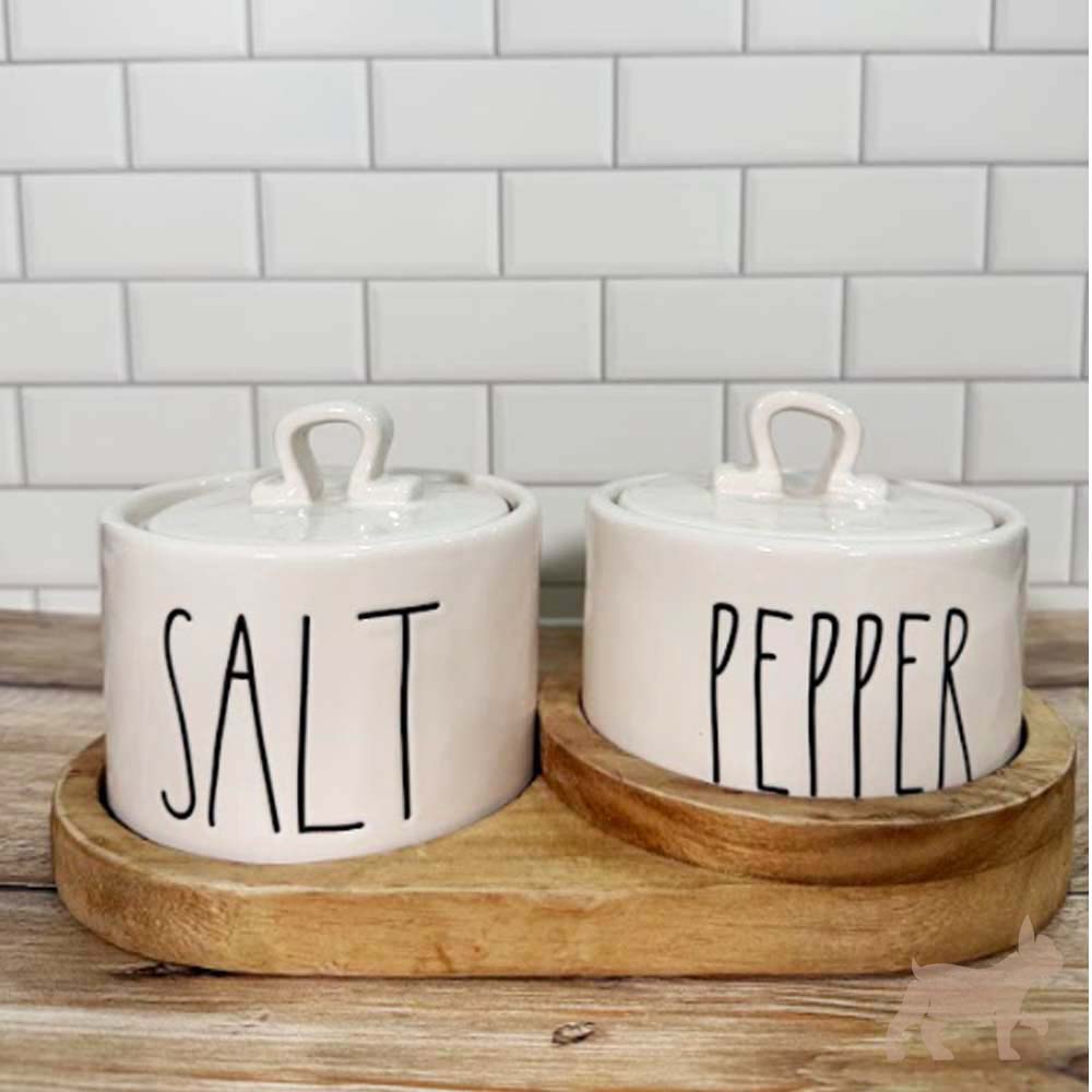 Set salt and pepper con base