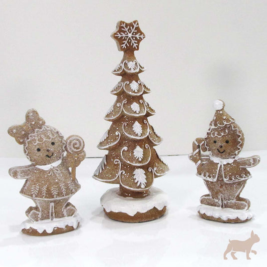 Set árbol de navidad y niños ginger
