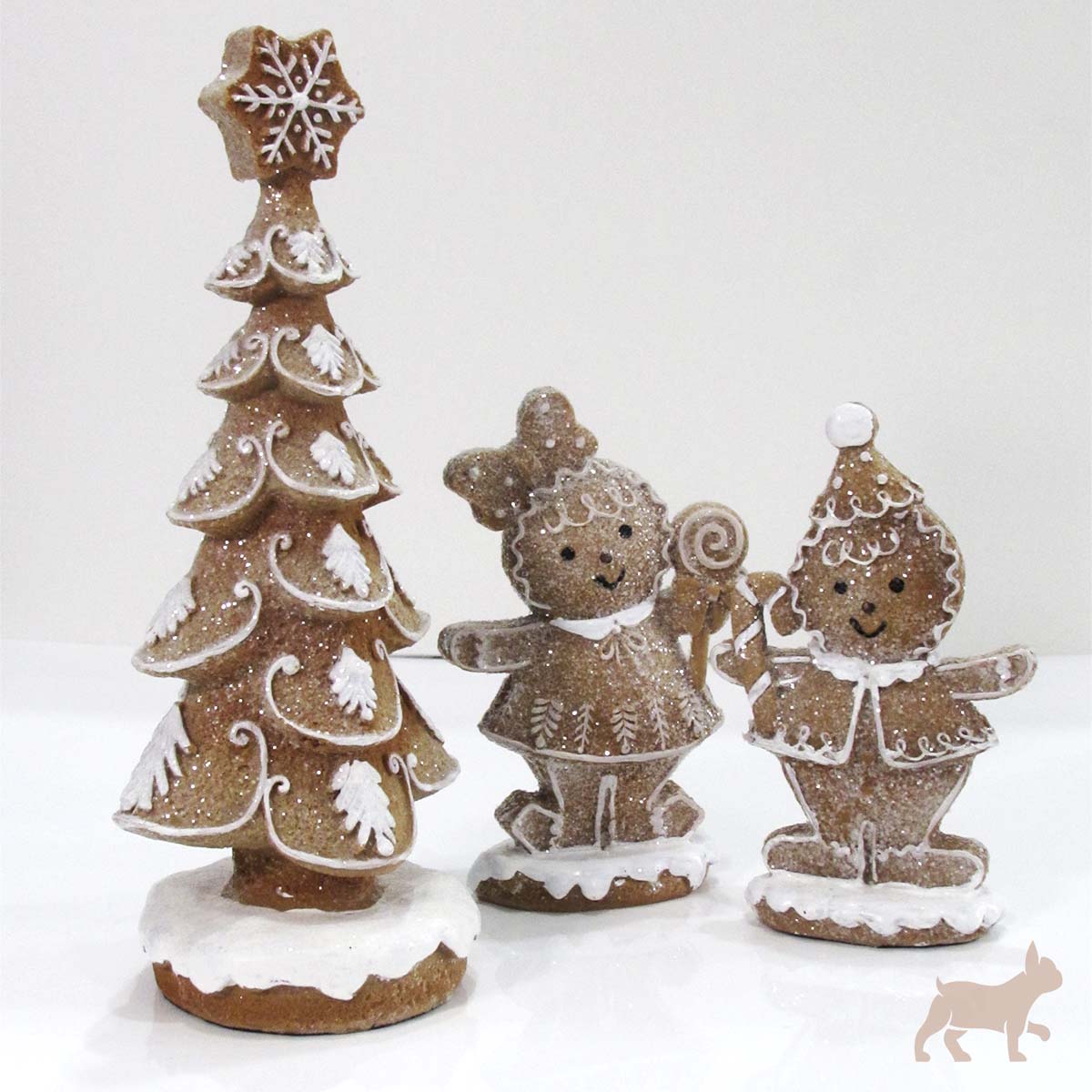 Set árbol de navidad y niños ginger