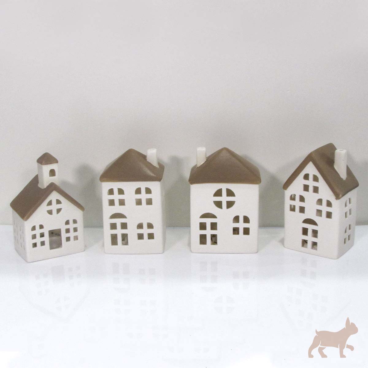 Villas navideñas con luz