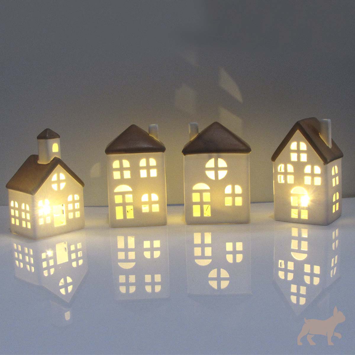 Villas navideñas con luz