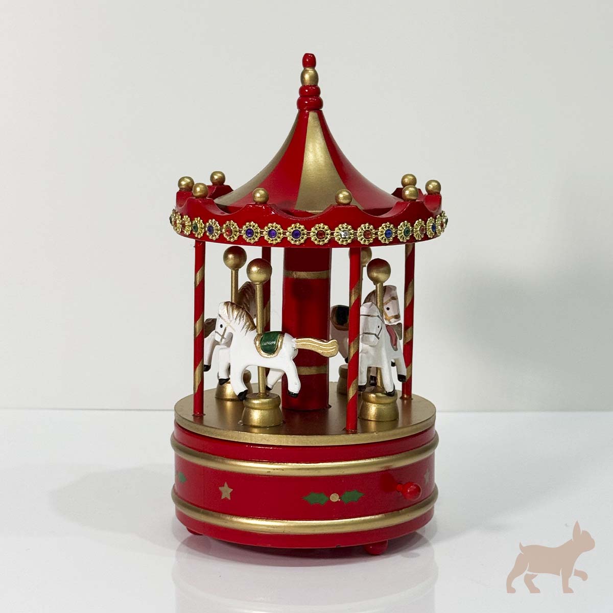 Carrusel Rojo musical con Piedras de Colores