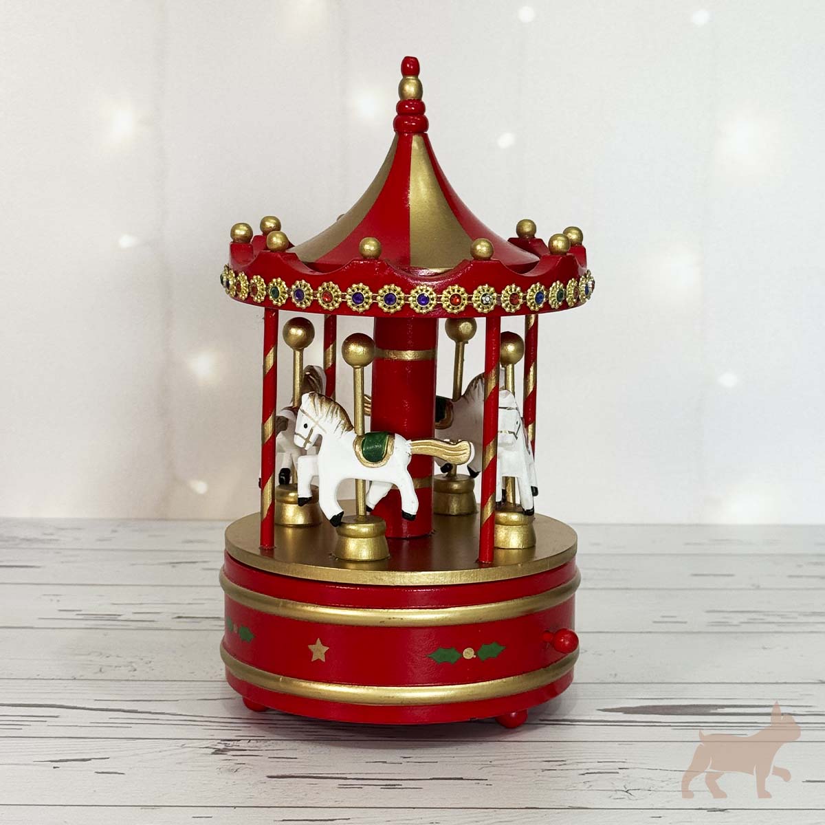 Carrusel Rojo musical con Piedras de Colores