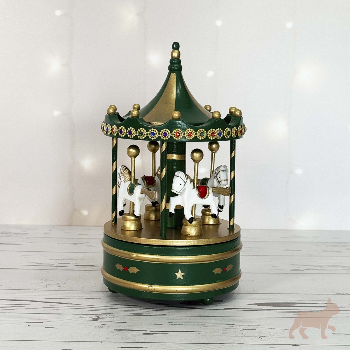 Carrusel Verde musical con Piedras de Colores