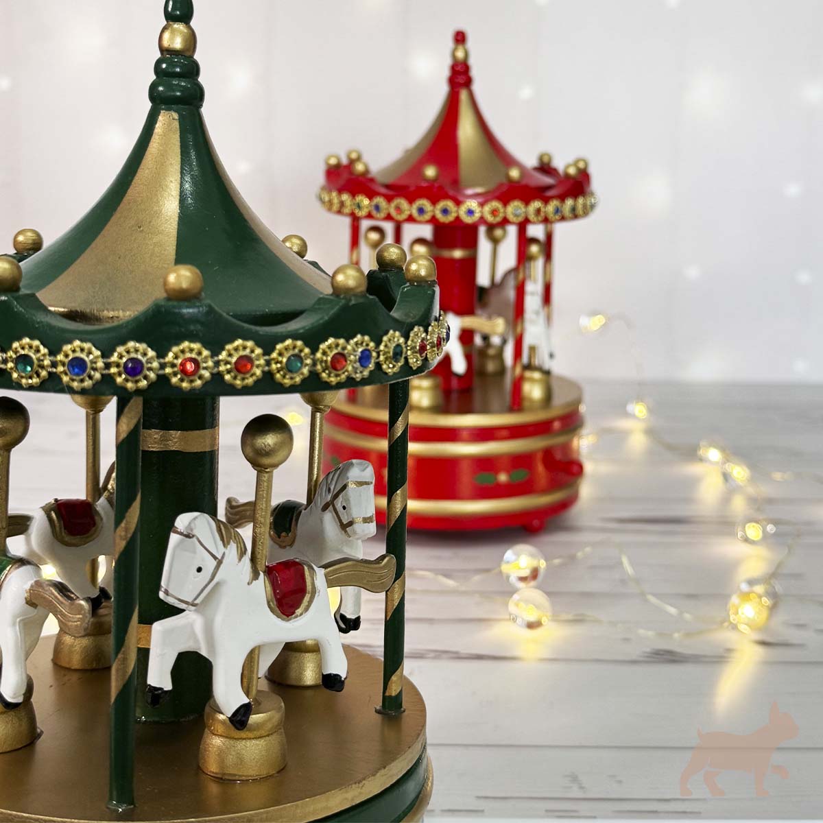 Carrusel Verde musical con Piedras de Colores