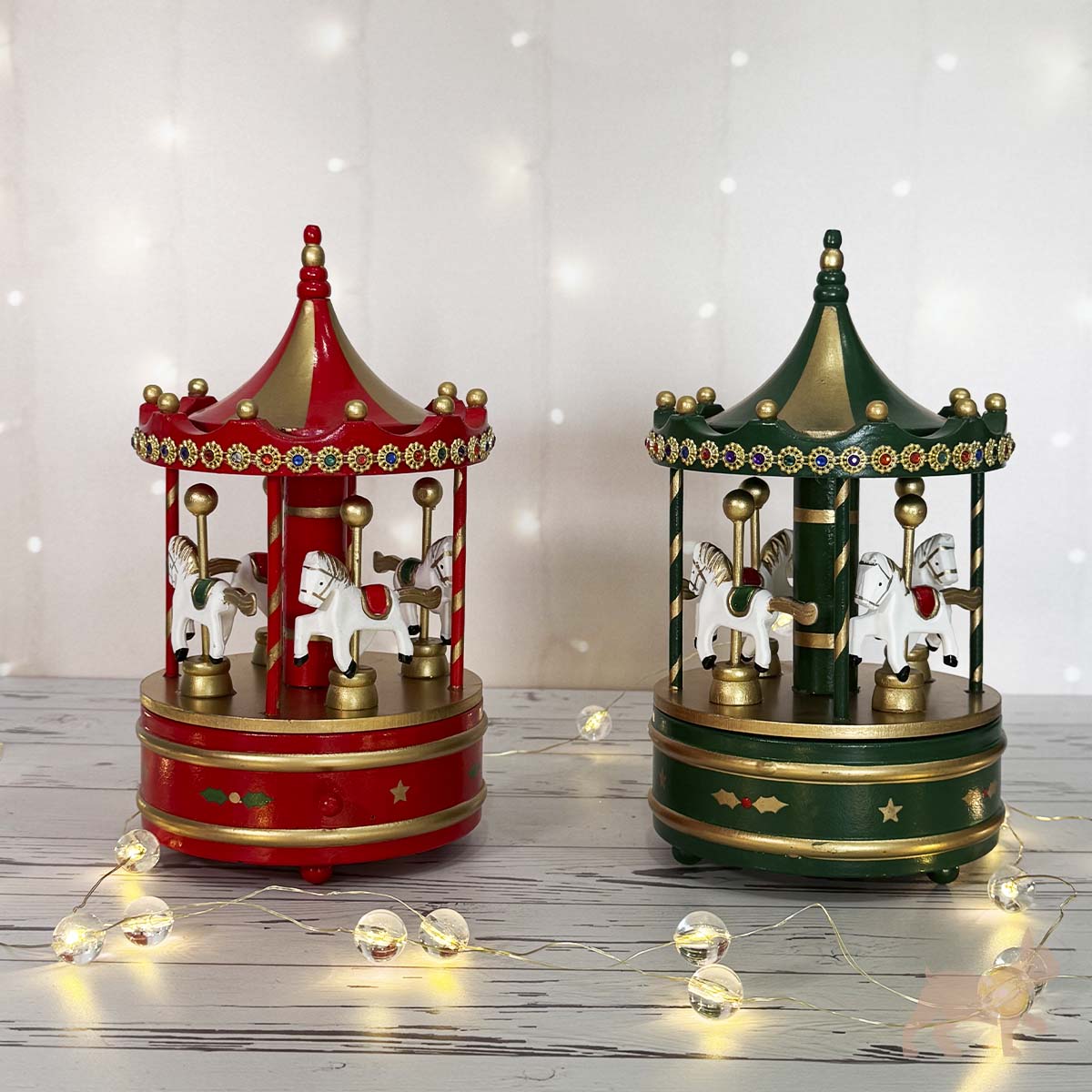 Carrusel Rojo musical con Piedras de Colores