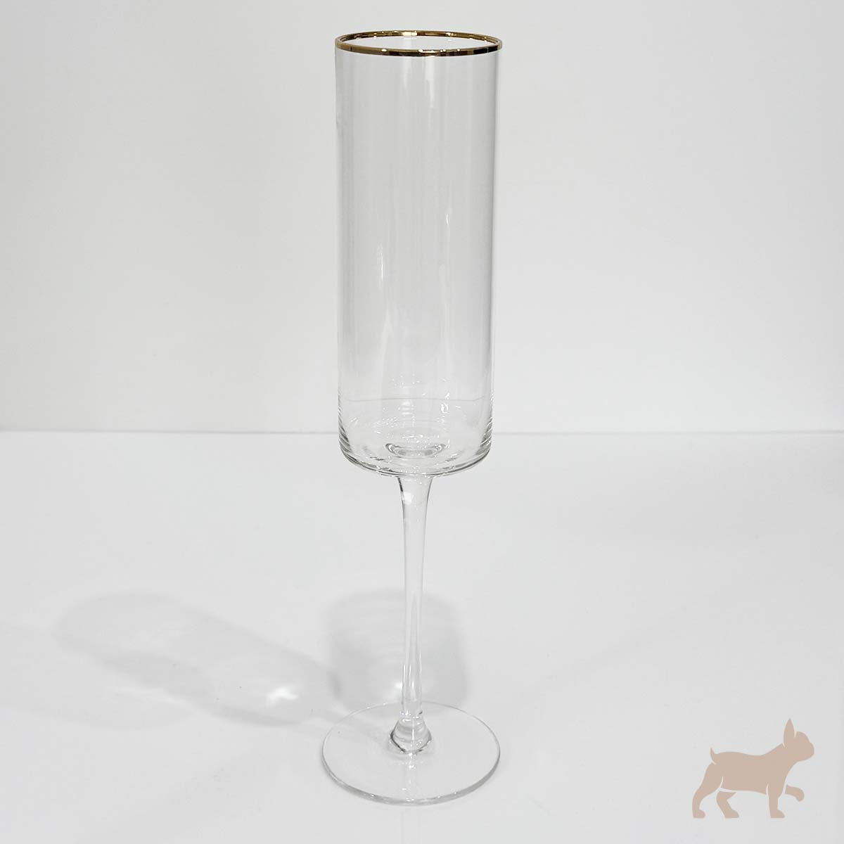 Set 2 copas de cristal borde oro