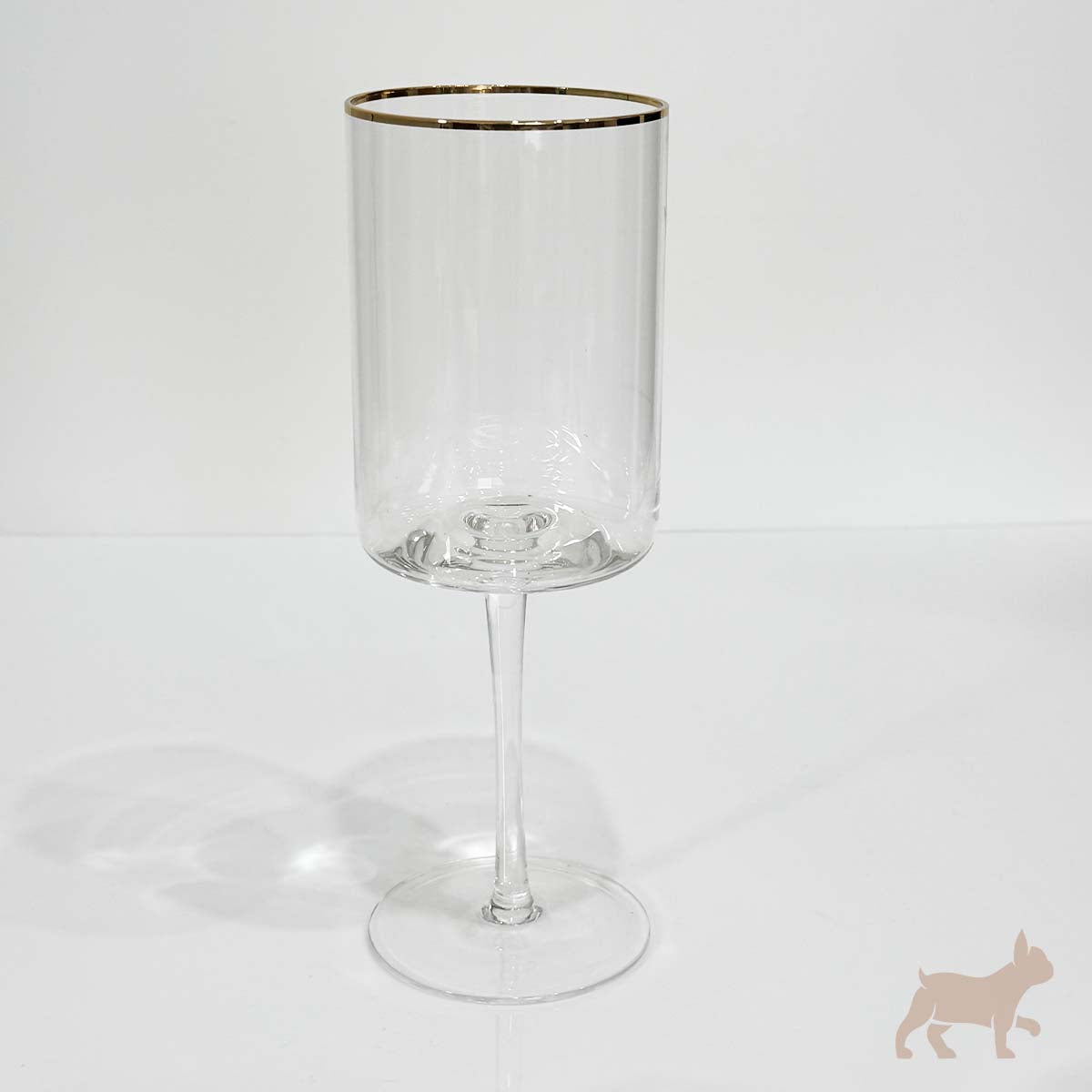 Set 2 copas de cristal borde oro