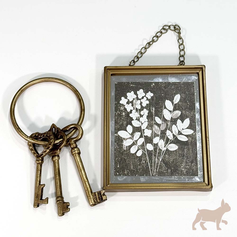 Set cuadro de flores y llaves