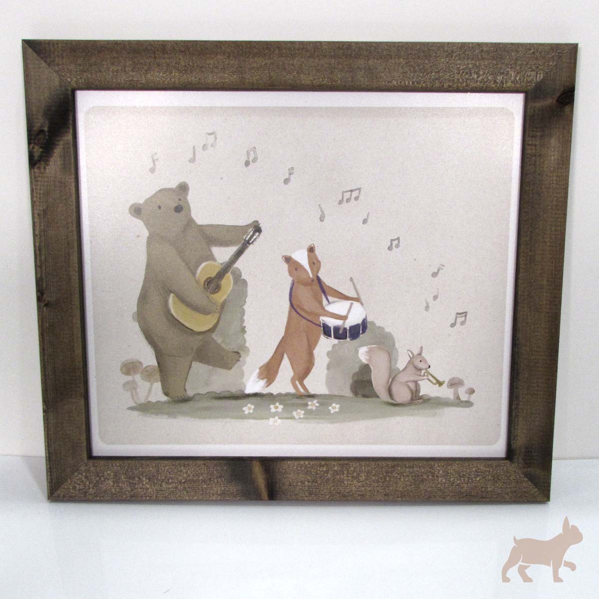 Cuadro oso, zorro y ardilla