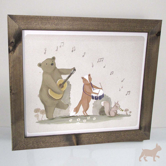 Cuadro oso, zorro y ardilla