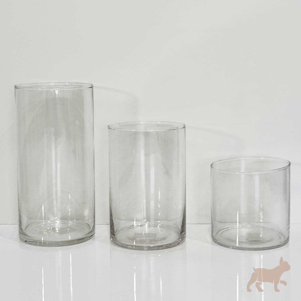 Set de 3 candelabros cilíndricos