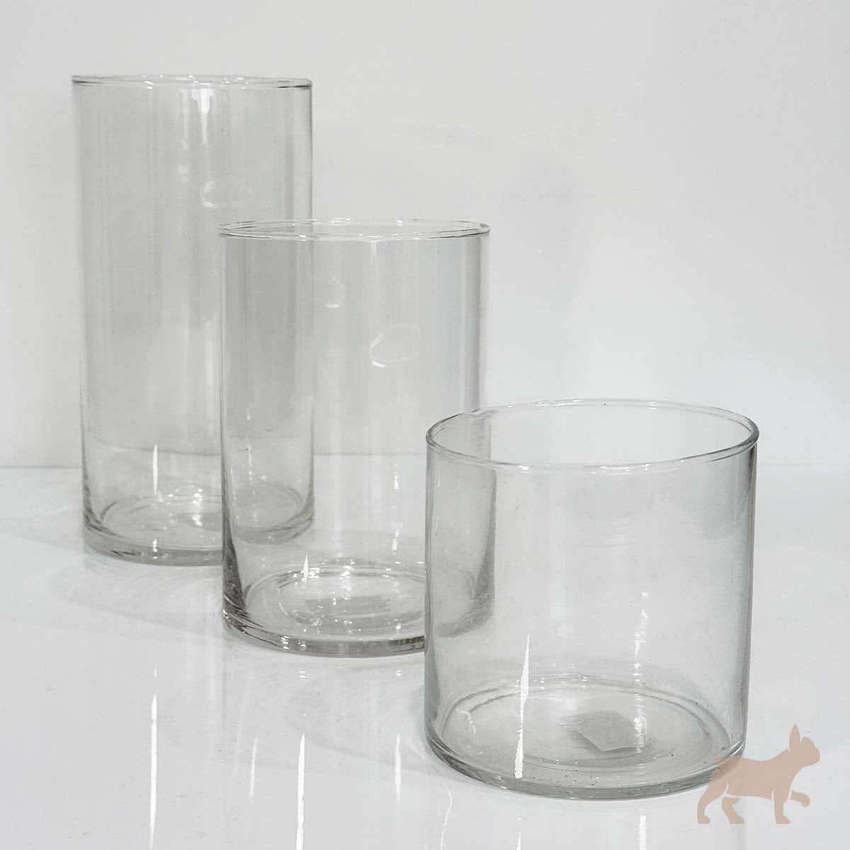 Set de 3 candelabros cilíndricos