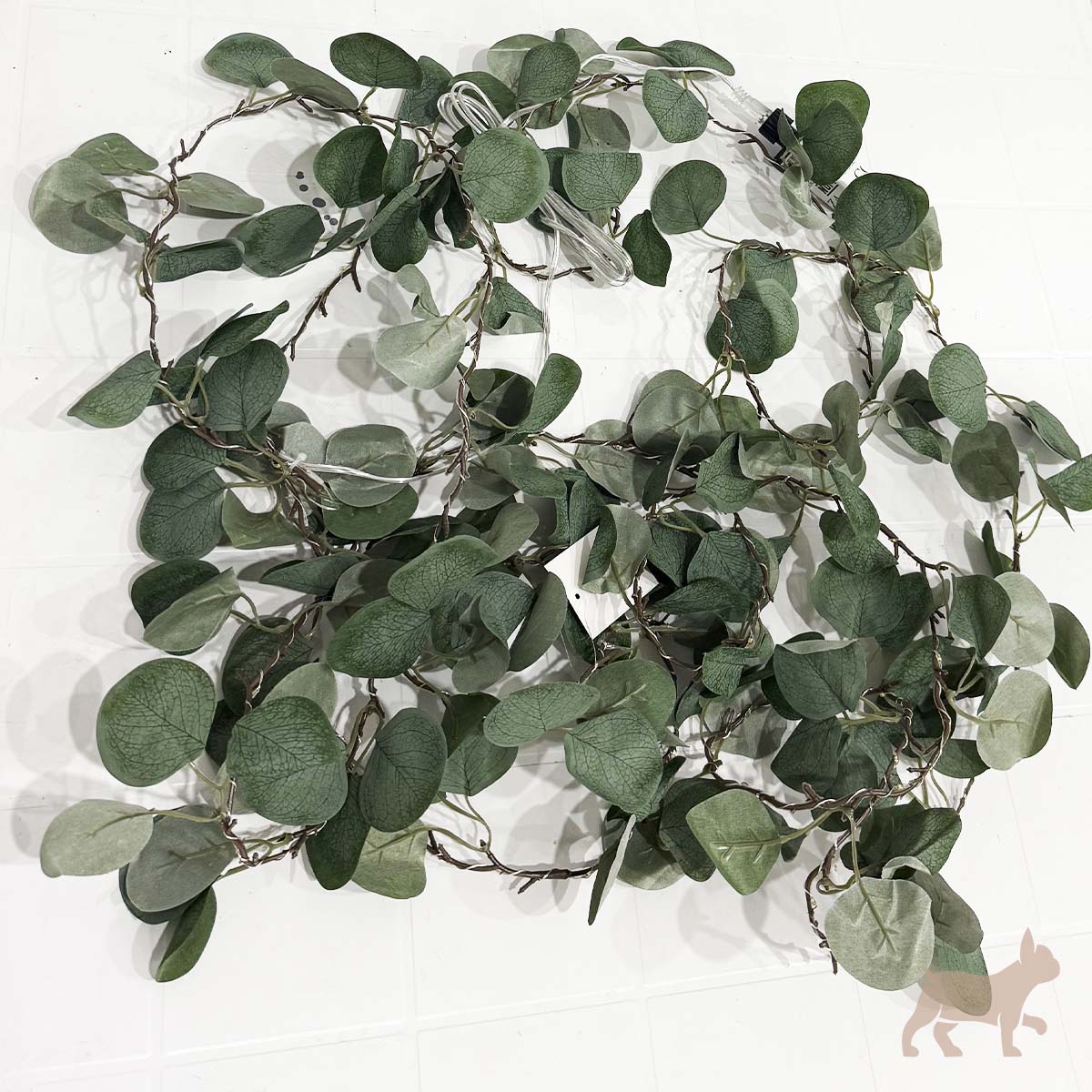 Guirnalda decorativa de eucalipto con luces LED