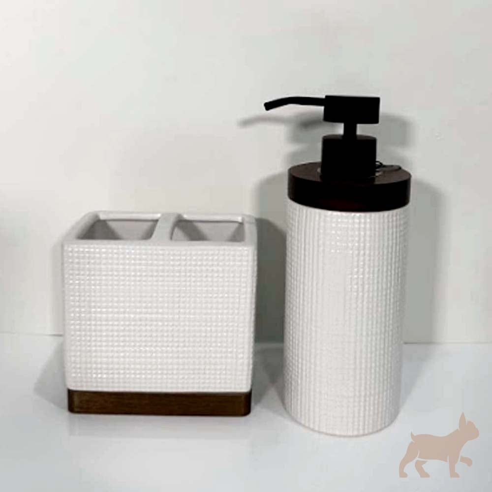 Set jabonera y porta cepillos