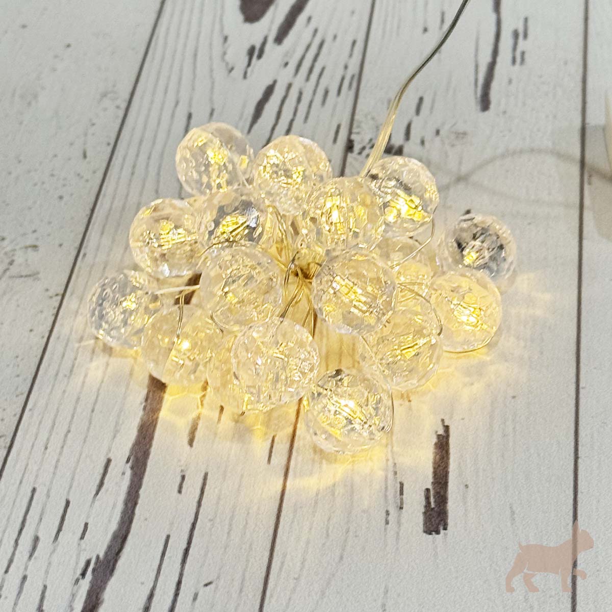 Serie de 20 Luces Esfera Efecto Craquelado