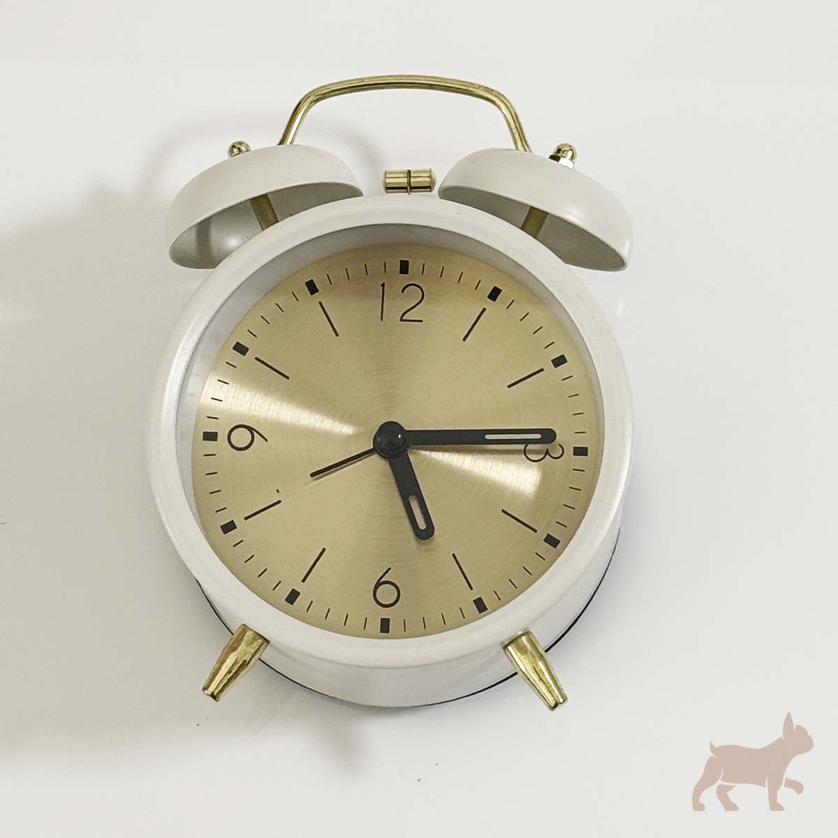 Reloj con alarma estilo Vintage blanco