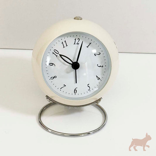 Reloj con alarma estilo Vintage crema