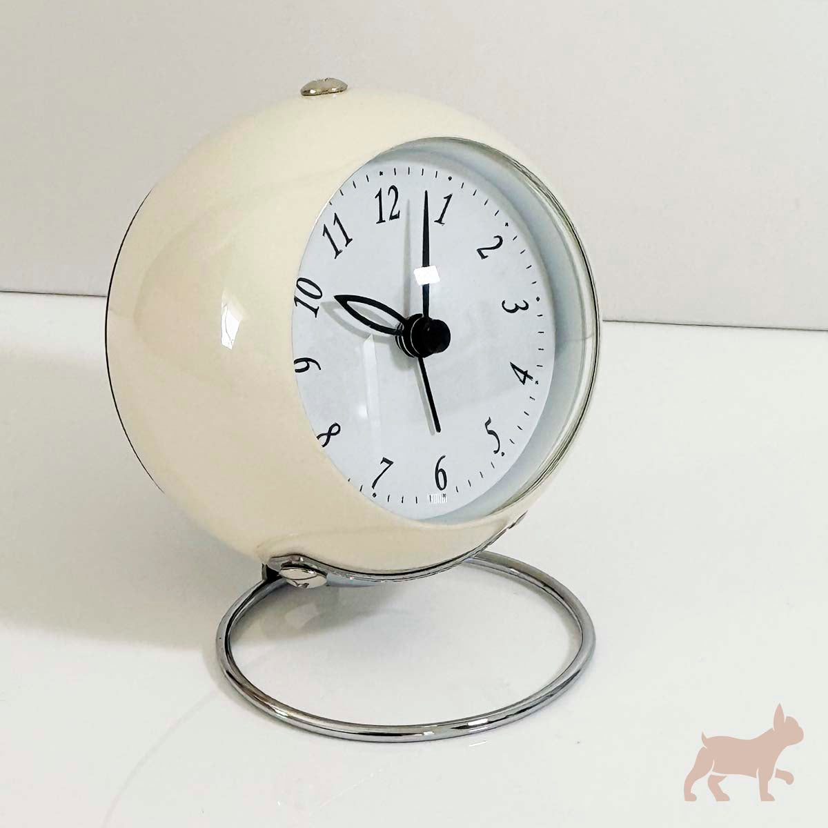 Reloj con alarma estilo Vintage crema