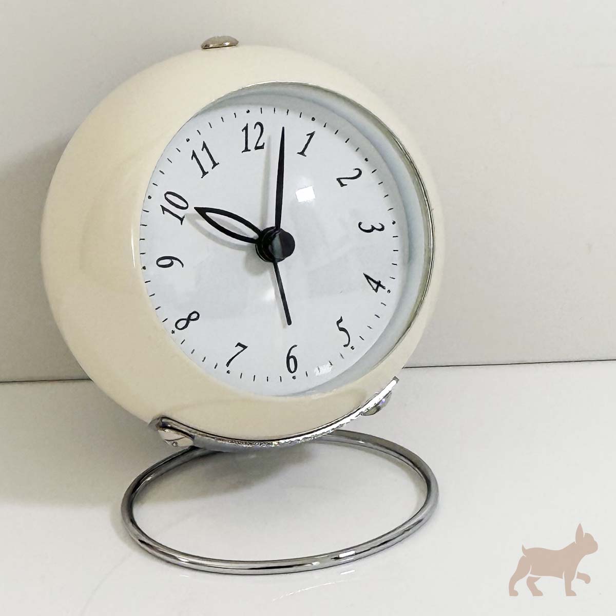 Reloj con alarma estilo Vintage crema