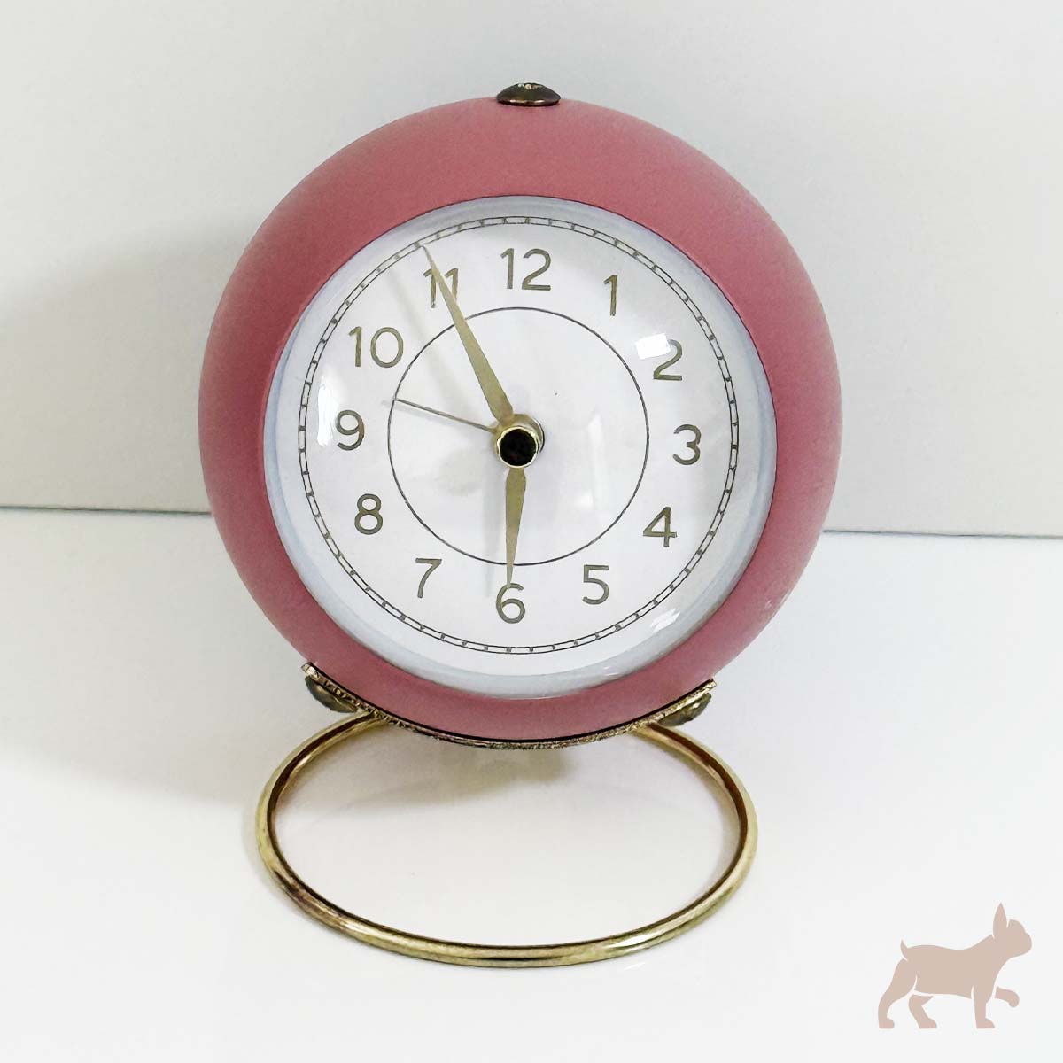 Reloj con alarma estilo Vintage rosa