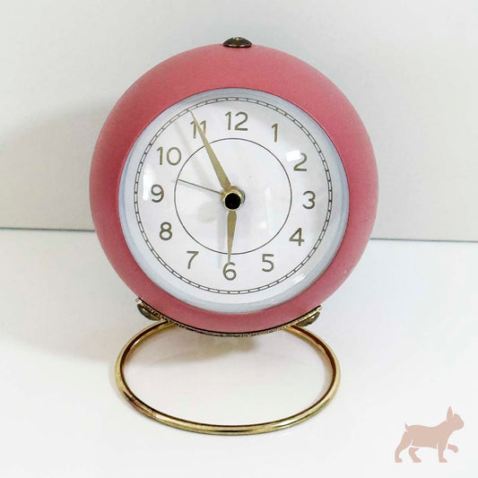 Reloj con alarma estilo Vintage rosa