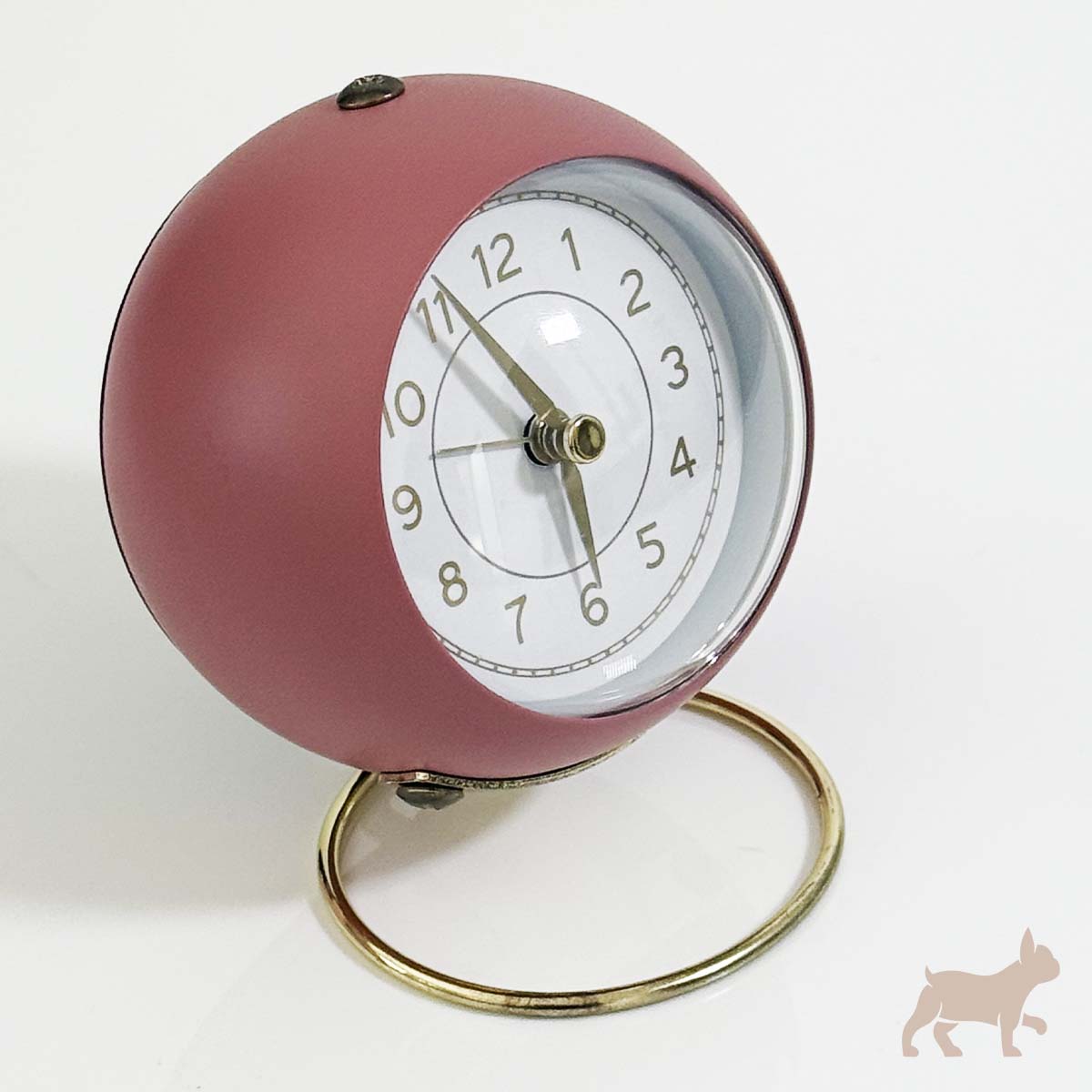 Reloj con alarma estilo Vintage rosa