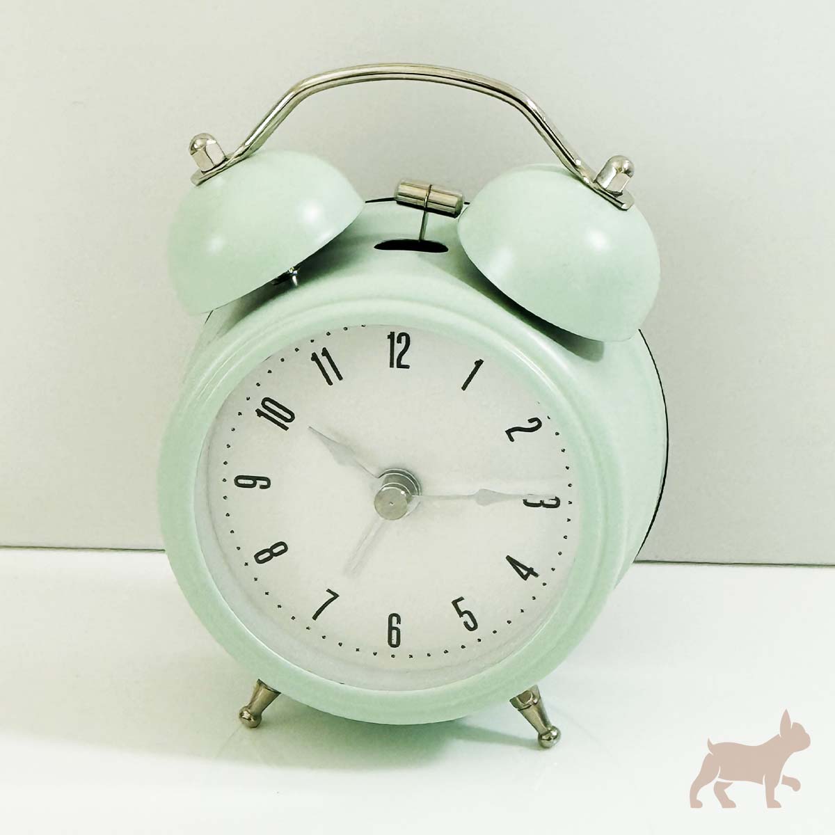 Reloj con alarma estilo Vintage verde