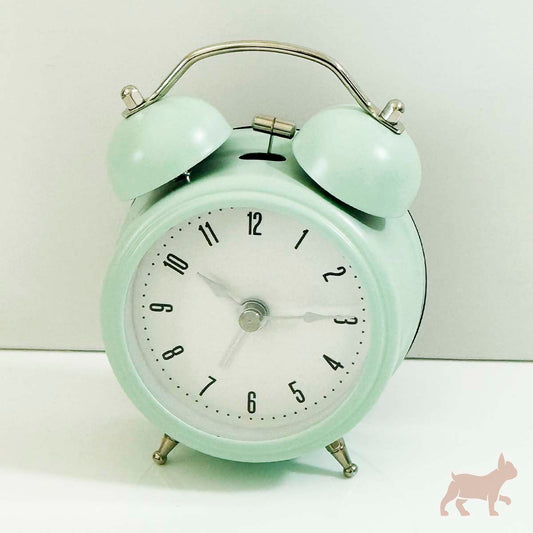 Reloj con alarma estilo Vintage verde