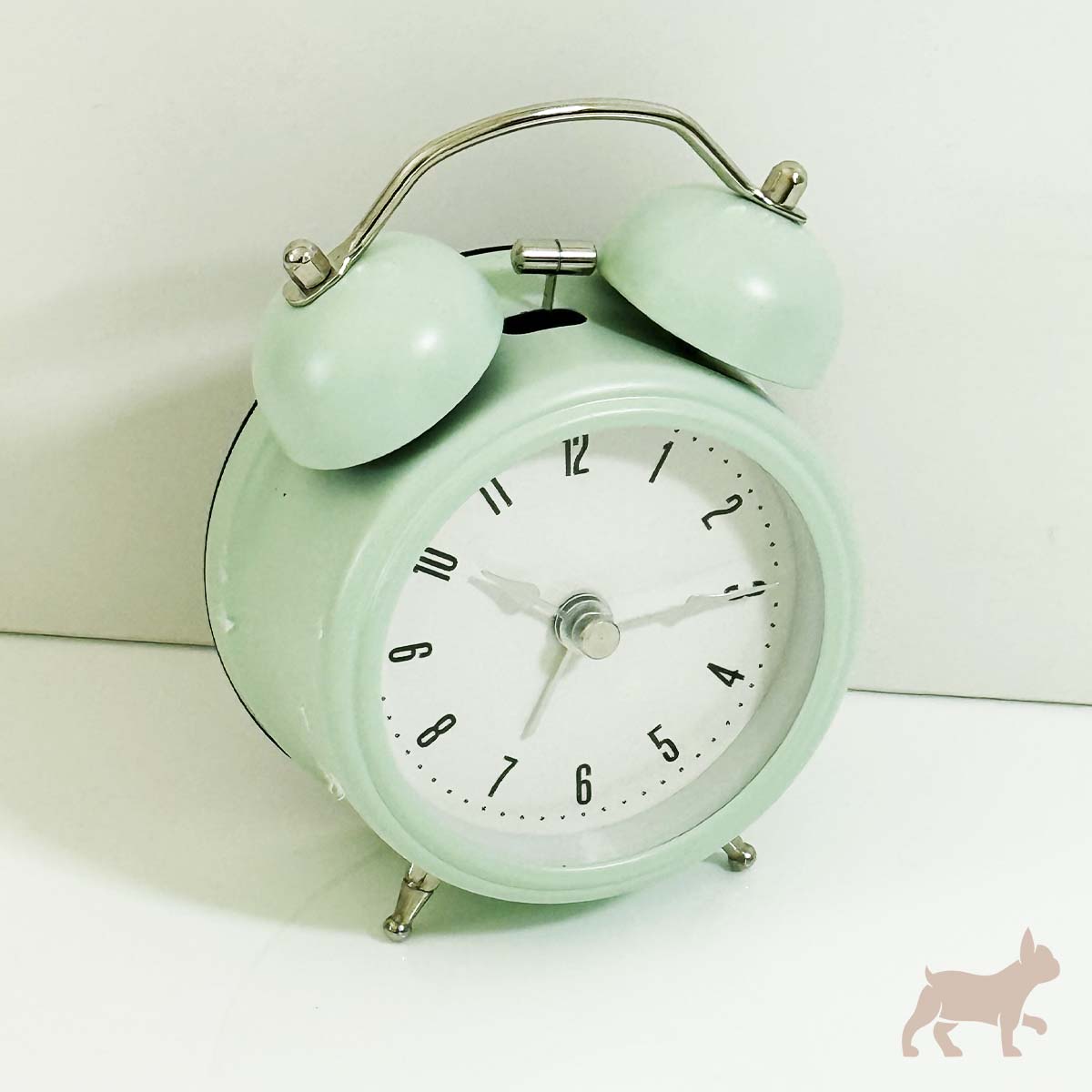 Reloj con alarma estilo Vintage verde
