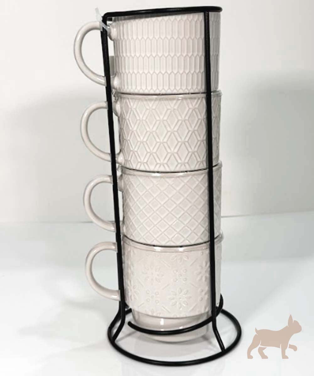 Set 4 tazas con base