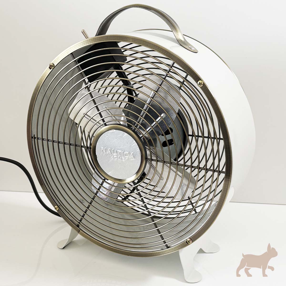 Ventilador de diseño Vintage color crema