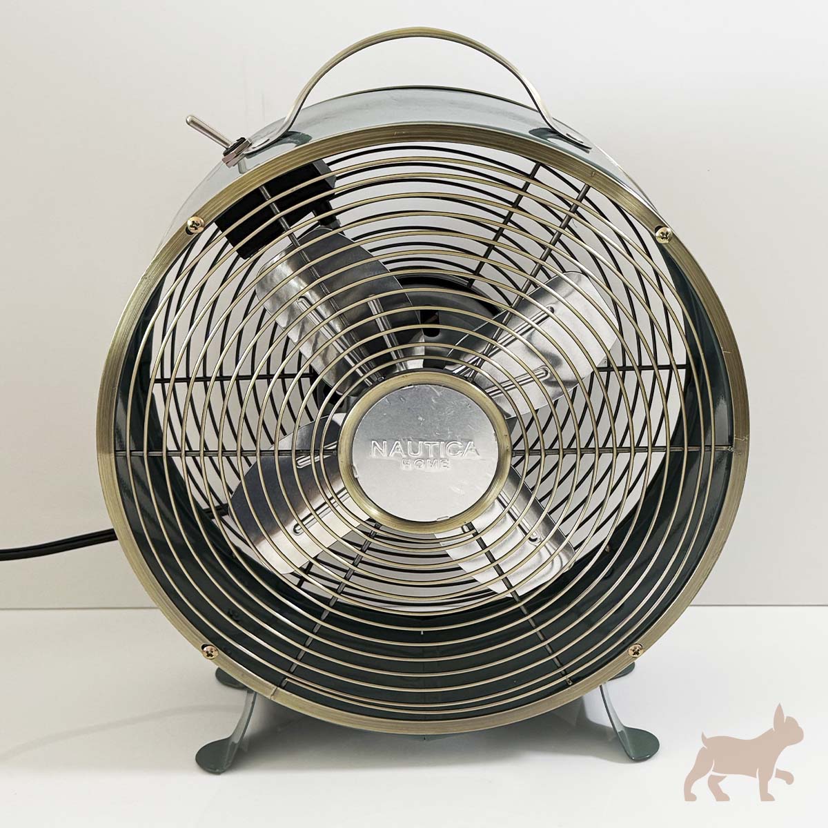 Ventilador de diseño Vintage color verde