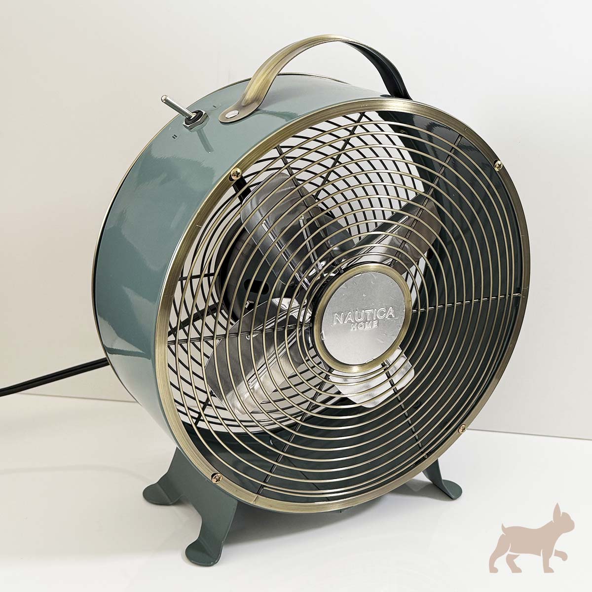 Ventilador de diseño Vintage color verde