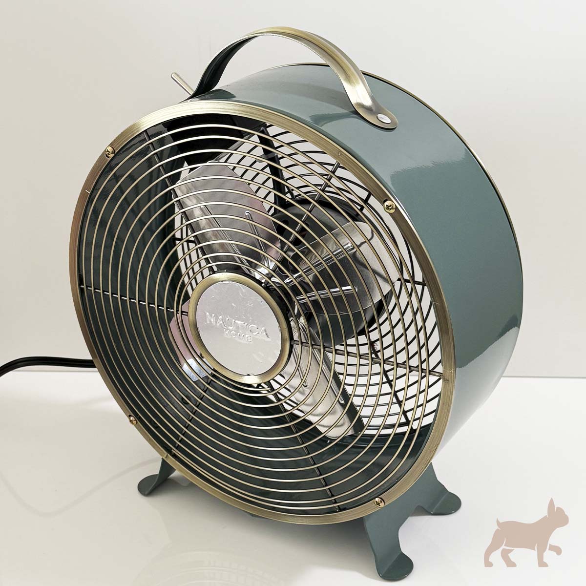 Ventilador de diseño Vintage color verde