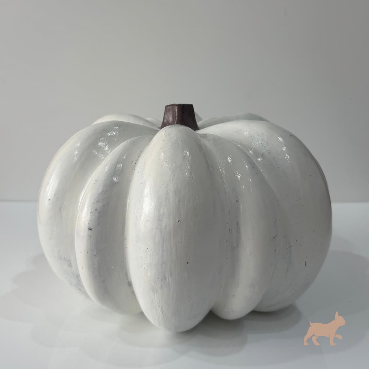 Calabaza Decorativa Blanca de Barro