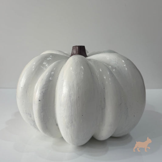 Calabaza Decorativa Blanca de Barro