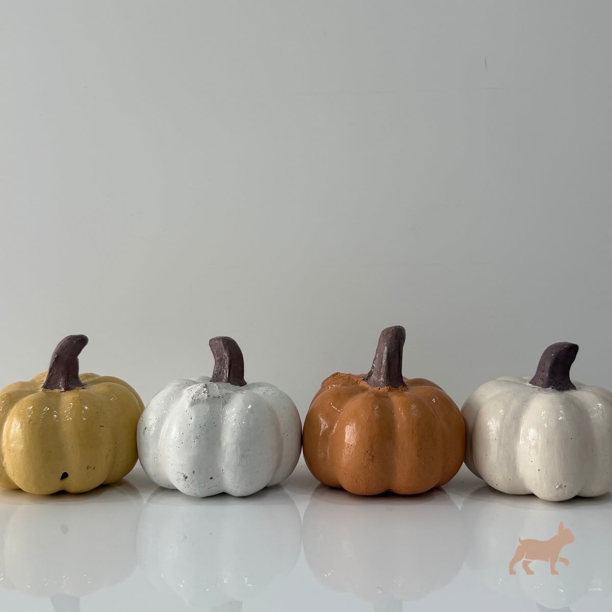 Set de Calabazas Decorativas de Barro