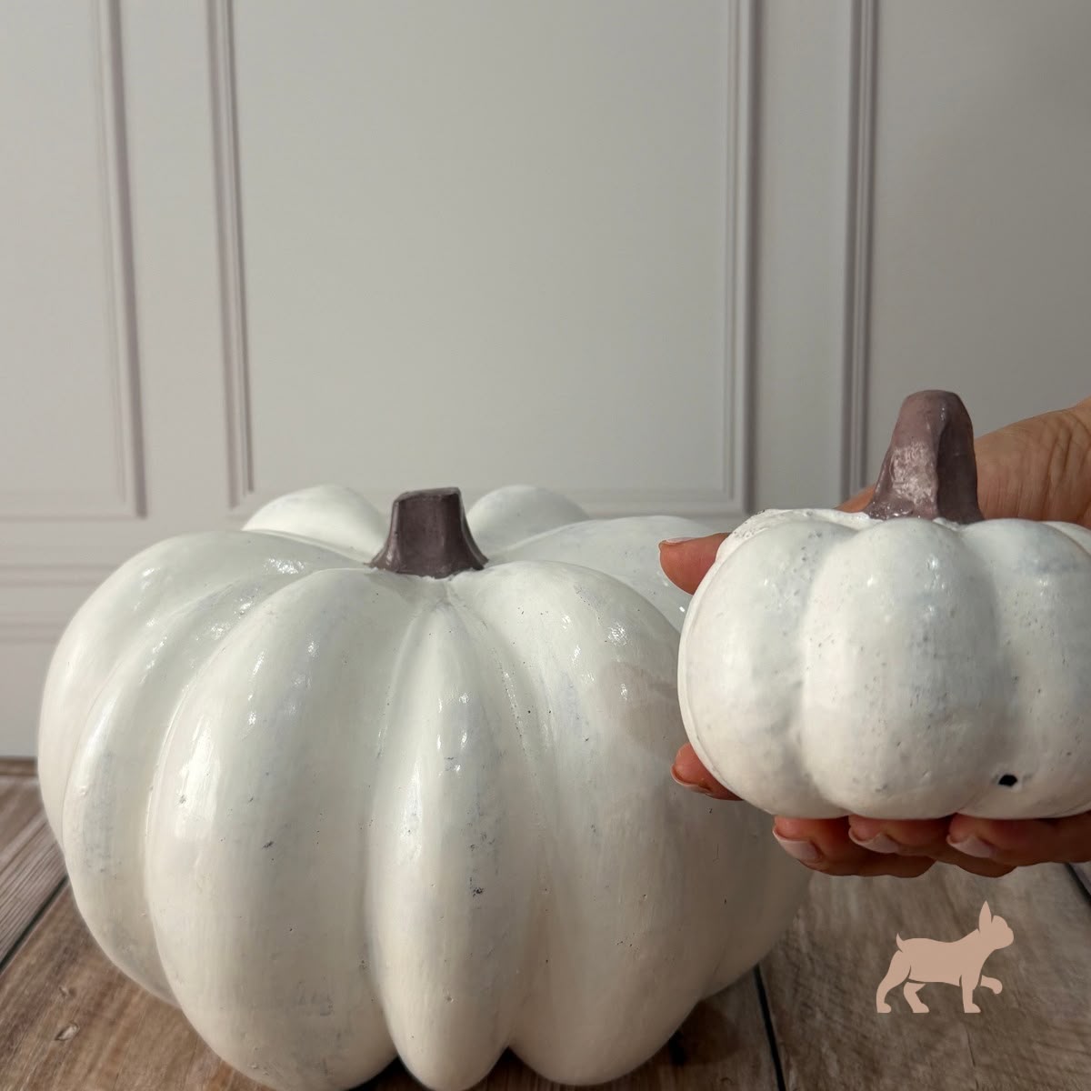 Calabaza Decorativa Blanca de Barro