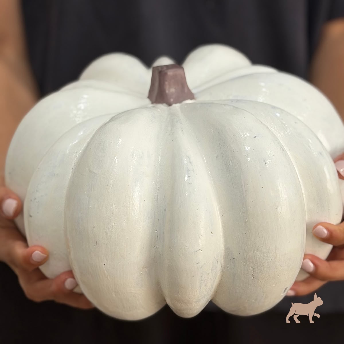 Calabaza Decorativa Blanca de Barro