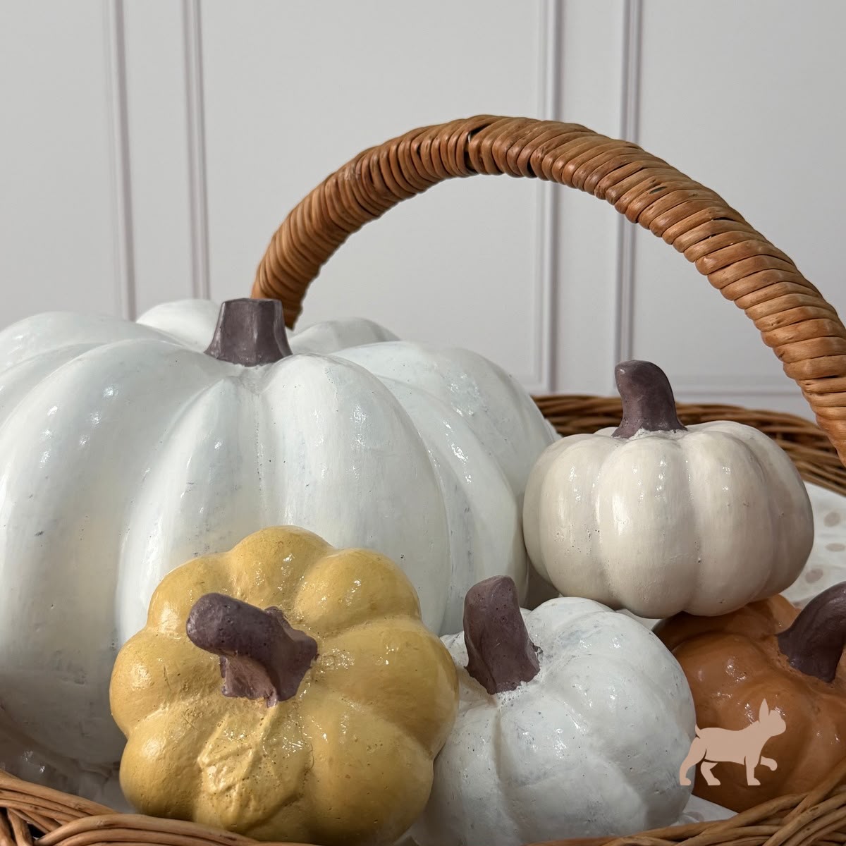 Set de Calabazas Decorativas de Barro
